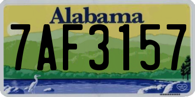 AL license plate 7AF3157