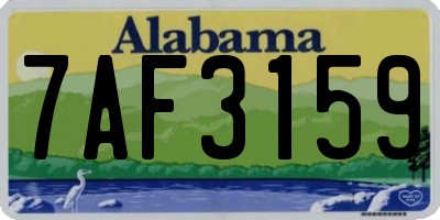 AL license plate 7AF3159