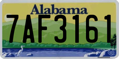 AL license plate 7AF3161