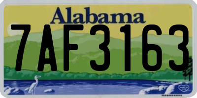 AL license plate 7AF3163