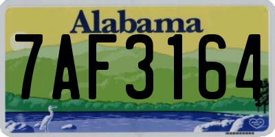 AL license plate 7AF3164