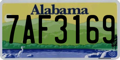AL license plate 7AF3169