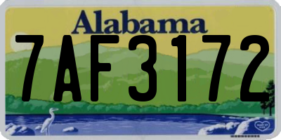 AL license plate 7AF3172