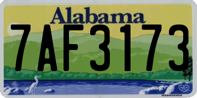 AL license plate 7AF3173