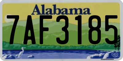 AL license plate 7AF3185