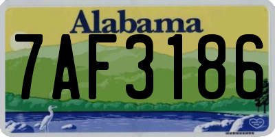 AL license plate 7AF3186