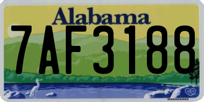 AL license plate 7AF3188
