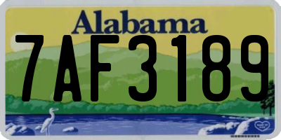 AL license plate 7AF3189