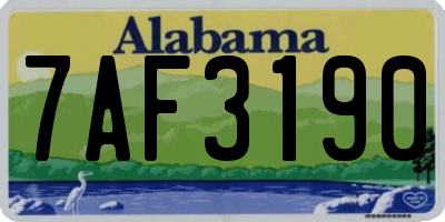 AL license plate 7AF3190