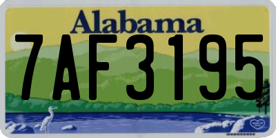 AL license plate 7AF3195