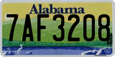 AL license plate 7AF3208