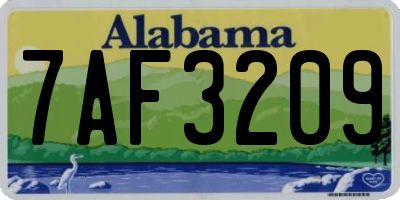 AL license plate 7AF3209