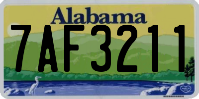 AL license plate 7AF3211