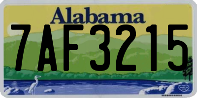 AL license plate 7AF3215