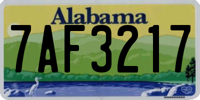 AL license plate 7AF3217