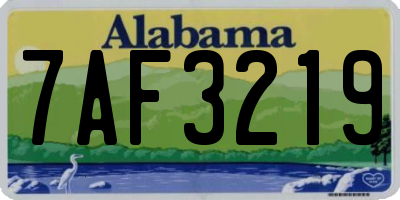 AL license plate 7AF3219
