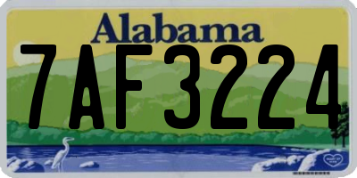 AL license plate 7AF3224