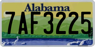 AL license plate 7AF3225