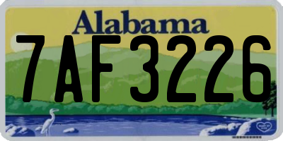 AL license plate 7AF3226