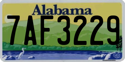 AL license plate 7AF3229