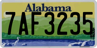 AL license plate 7AF3235