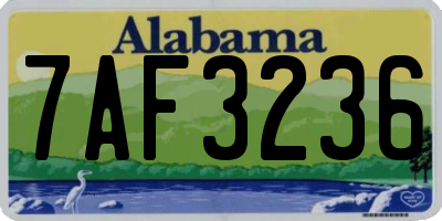 AL license plate 7AF3236