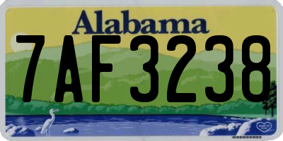 AL license plate 7AF3238