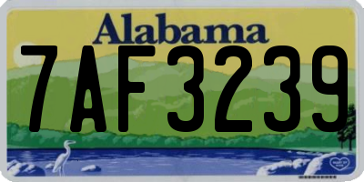 AL license plate 7AF3239