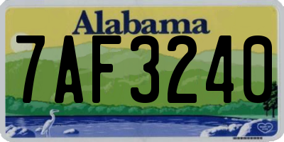 AL license plate 7AF3240