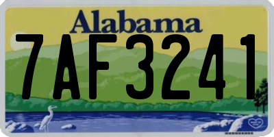 AL license plate 7AF3241