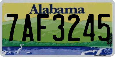 AL license plate 7AF3245