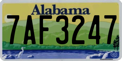 AL license plate 7AF3247