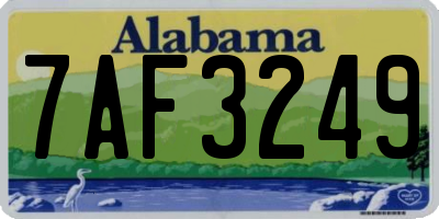 AL license plate 7AF3249