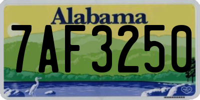 AL license plate 7AF3250