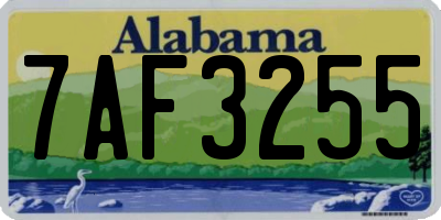 AL license plate 7AF3255