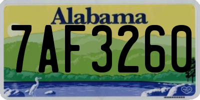 AL license plate 7AF3260