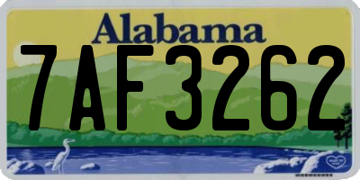 AL license plate 7AF3262