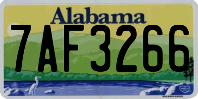 AL license plate 7AF3266