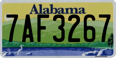 AL license plate 7AF3267