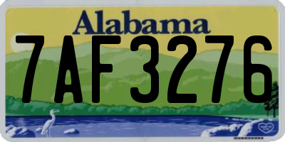 AL license plate 7AF3276
