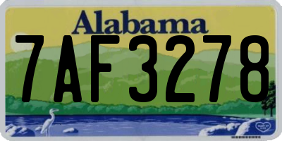 AL license plate 7AF3278