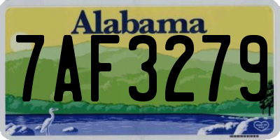 AL license plate 7AF3279