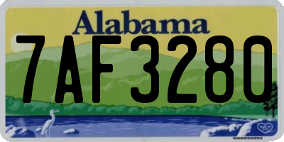AL license plate 7AF3280