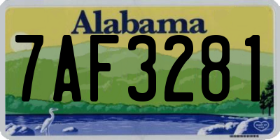 AL license plate 7AF3281