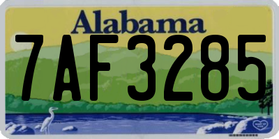 AL license plate 7AF3285