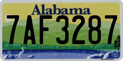 AL license plate 7AF3287