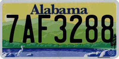 AL license plate 7AF3288