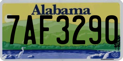 AL license plate 7AF3290