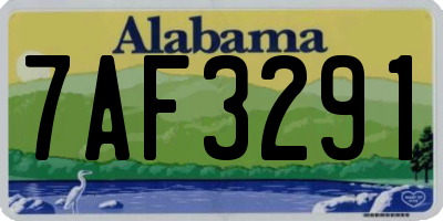 AL license plate 7AF3291