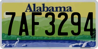 AL license plate 7AF3294